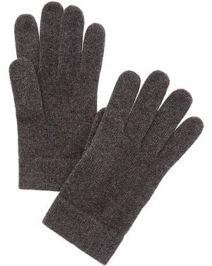 Portolano Plain Jersey Cashmere Tech Gloves - Black