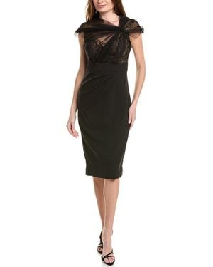 Jovani Lace & Tulle Cocktail Dress - Black