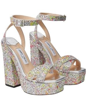 Jimmy Choo Gaia 140 Sandal - White