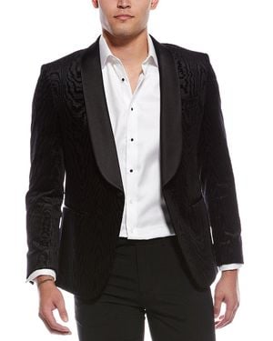 BOSS Huge Silk-Blend Tuxedo Jacket - Black