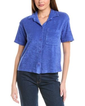 Sundry Crop Button-down Shirt - Pink