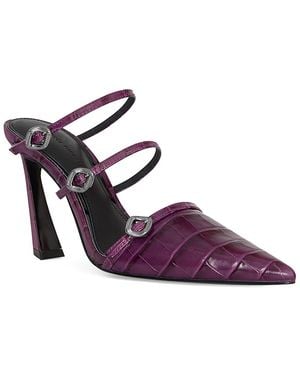 Rebecca Minkoff Buckle Leather Mule - Purple
