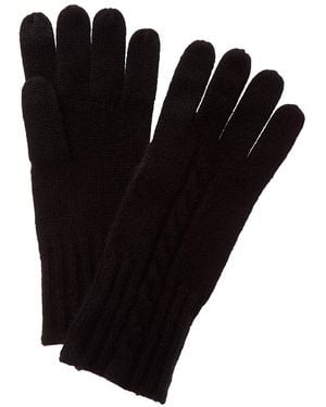 Sofiacashmere Sofiacashmere Classic Cable Cashmere Gloves - Black