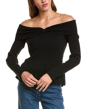 525 America Morgan Peplum Top - Black
