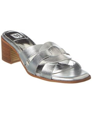 M by Bruno Magli Aria Leather Sandal - White