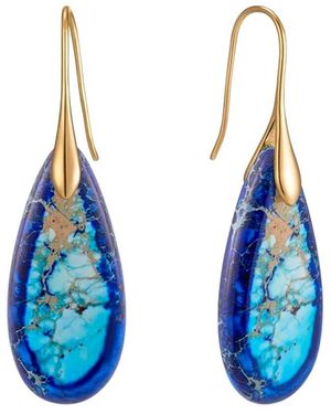 Liv Oliver 18K Plated 18.75 Ct. Tw. Earrings - Blue