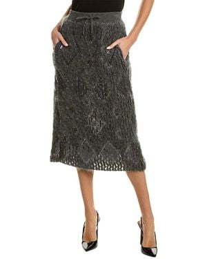 Brunello Cucinelli Mohair & Wool-blend Skirt - Green