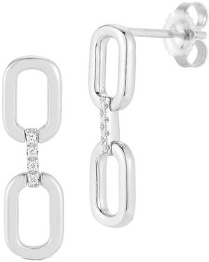 Nephora 14k 0.02 Ct. Tw. Diamond Link Studs - White