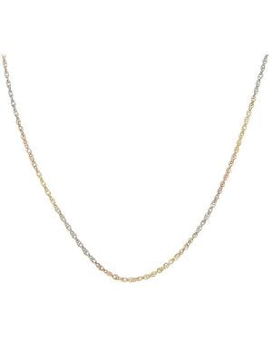 Italian Gold 10K 1.85Mm Cable Double Link Necklace - Metallic