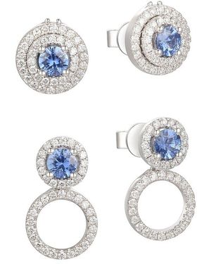 Gregg Ruth 14K 0.85 Ct. Tw. Diamond & Sapp Two Way Earring - White