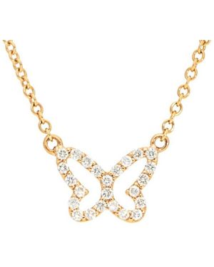 Nephora 14k Diamond Butterfly Necklace - Metallic