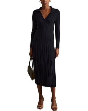 Reiss Winnie Wool-blend Dress - Black