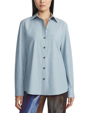 Lafayette 148 New York Button Down Shirt - Blue