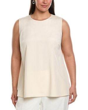 Lafayette 148 New York Sleeveless Adela Silk-Blend Blouse - Natural