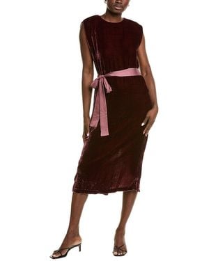 Velvet By Graham & Spencer Kandace Silk-blend Dress - Brown