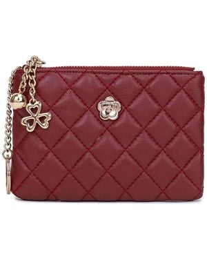 Tiffany & Fred Paris Quilted Leather Wallet - Purple