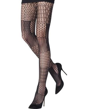 Emilio Cavallini Lace Puzzle Tights - Black