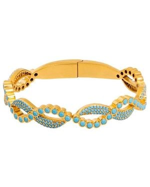 Ebru Jewelry Plated Bangle Bracelet - Metallic
