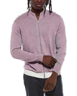 Autumn Cashmere Sleeve Stripe Cashmere-Blend Jacket - Purple