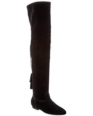 Celine Chat Botte Suede Boot - Black