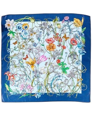 La Fiorentina Silk Scarf - Blue