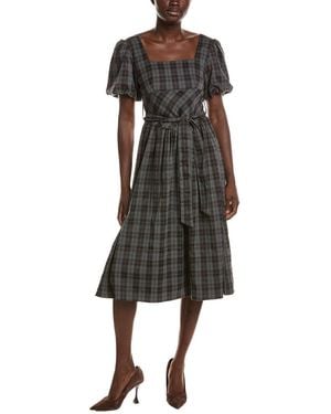 NVLT Balloon Sleeve Midi Dress - Grey