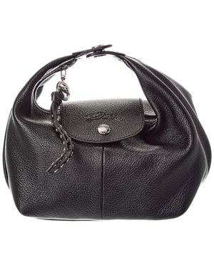 Longchamp Le Pliage Leather Mini Satchel - Black