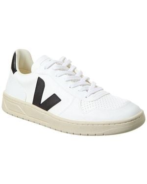 Veja V-10 Leather Trainer - White