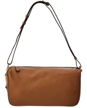 Gucci Half Horsebit Medium Leather Shoulder Bag - Brown