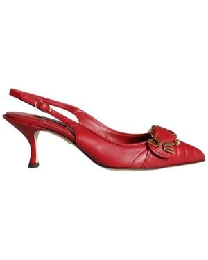 Dolce & Gabbana Leather Sandal - Red