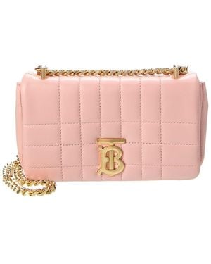 Burberry Lola Mini Leather Shoulder Bag - Pink
