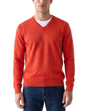 Forte Cashmere 100% Cashmere V-Neck 100% Cashmere Jumper - Red