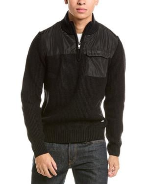 American Stitch Mock Neck 1/4-Zip Jumper - Black