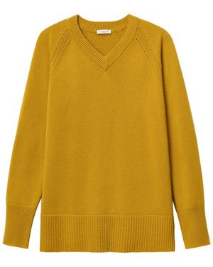 Lafayette 148 New York Cashmere & Wool Sweater - Yellow