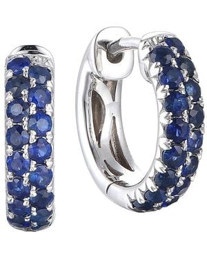 Gregg Ruth 14K 0.70 Ct. Tw. Sapphire Huggie Earring - Blue