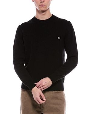 Gucci Wool & Cashmere-blend Crewneck Jumper - Black