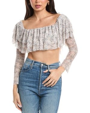 AFRM Alma Ruffle Top - Gray