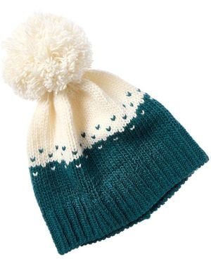 Portolano Pom Wool-blend Beanie - Blue