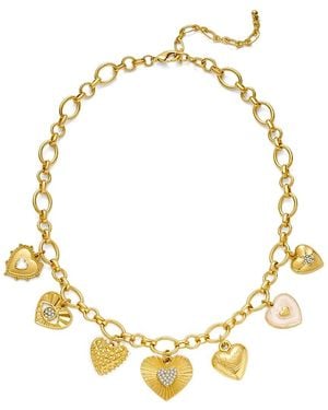 Liv Oliver 18K Cz Charm Necklace - Metallic