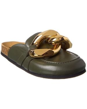 JW Anderson Chain Leather Mule - Brown