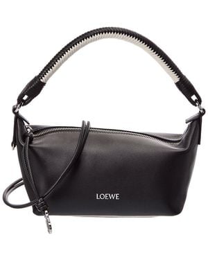 Loewe Mini Amazona 180 Suede Shoulder Bag - Black