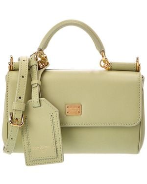 Dolce & Gabbana My Sicily Leather Shoulder Bag - Metallic