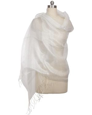 Saachi Silk Scarf - White