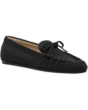 Stuart Weitzman Britt Bow Suede Loafer - Black