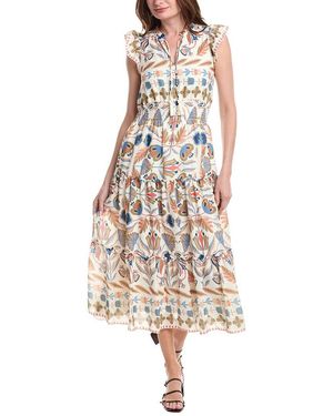 Sail To Sable Smocked Waist Midi Dress - White