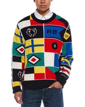 Rowing Blazers Sailing Flag Wool & Cashmere Jumper - Blue