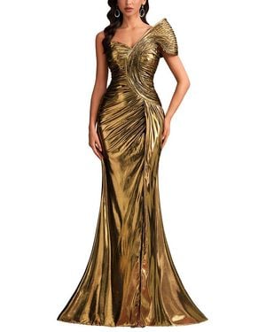 Vincent Solid Maxi Dress - Brown