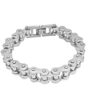 Adornia Stainless Steel Water Resistant Interlock Bracelet - Metallic