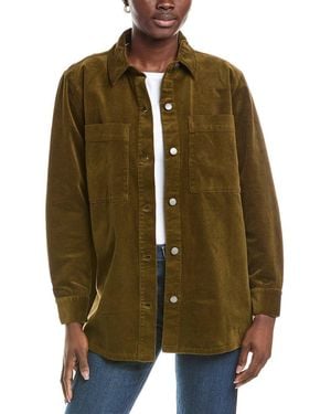 Eileen Fisher Classic Collar Corduroy Jacket - Green