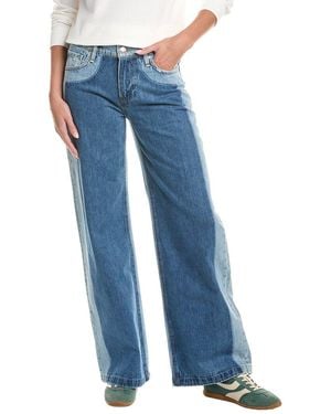 Hudson Jeans Rylee Low-Rise Loose Pant With Patch - Blue